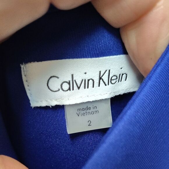 Calvin Klein Blue Halter Mini Dress for Cocktail - Picture 2 of 3